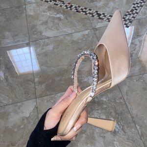 ZARA RHINESTONE HEELED SHOES SIZE 40